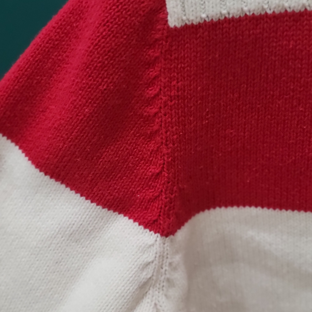 Ralph Lauren Bold Red and White Striped Sweater - Picture 6 of 7